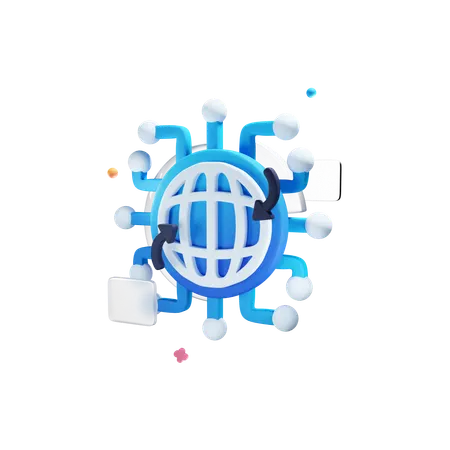 Computer Network  3D Icon