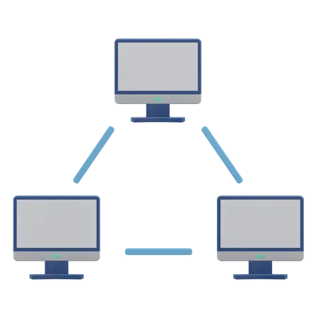 Computer Network  3D Icon