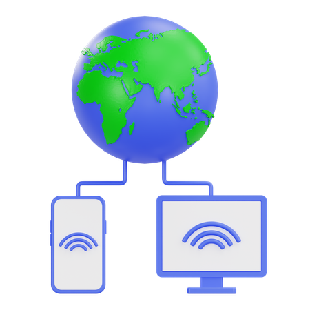 Computer network  3D Icon