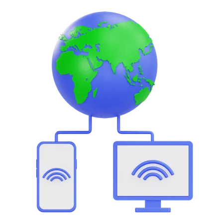 Computer network  3D Icon