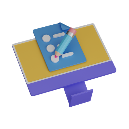 Computer notes 3D Icon