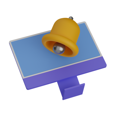 Computer notification  3D Icon