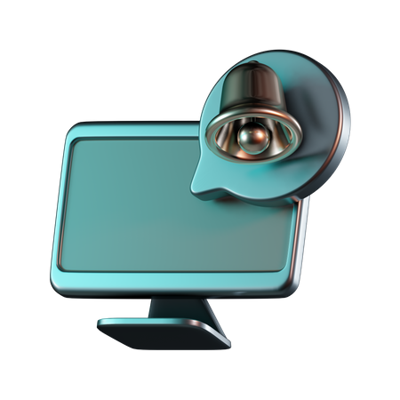 Computer Notification  3D Icon