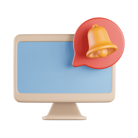 Computer Notification 3D Icon