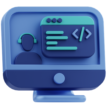 Computer Operator  3D Icon