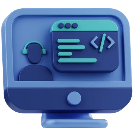 Computer Operator  3D Icon