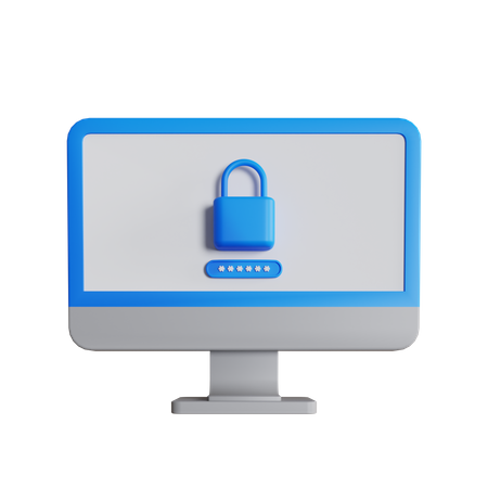 Computer Password  3D Icon