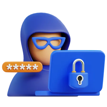 Computer Password  3D Icon