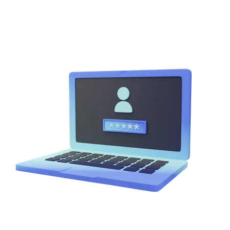 Computer Password  3D Icon