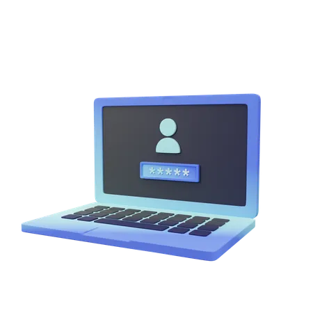 Computer Password  3D Icon