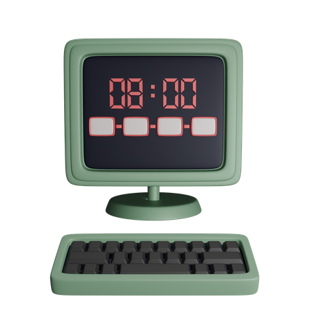 Computer Password  3D Icon