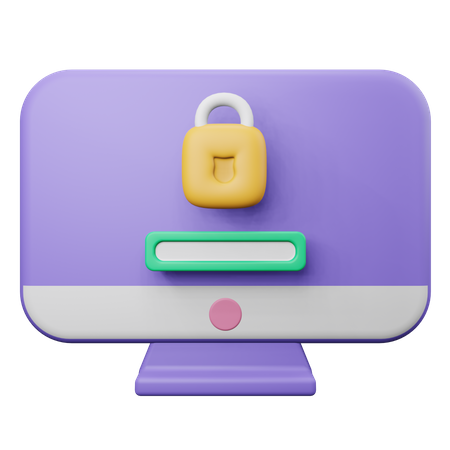 Computer Password 3D Illustration
