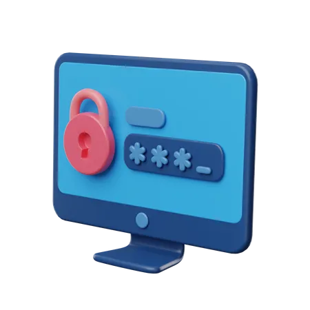 Computer Password 3 D Icon 3D Icon