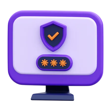 Cyber Security System Icon 3D Icon