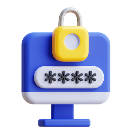 Computerkennwort  3D Icon
