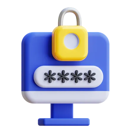 Computerkennwort  3D Icon