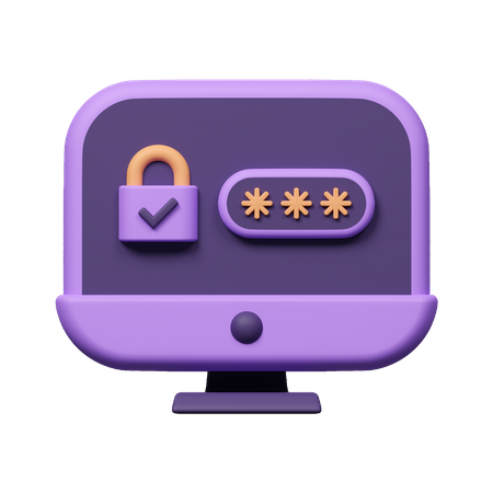 Computerkennwort  3D Icon