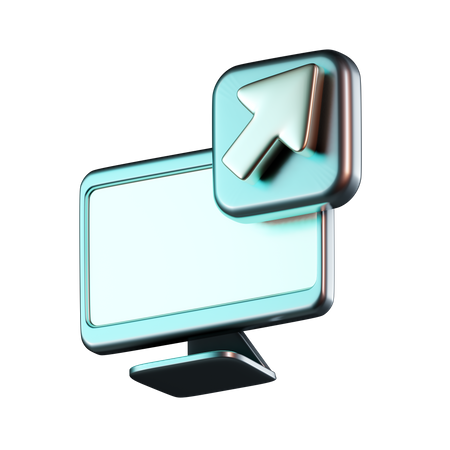 Computer Popup Link  3D Icon