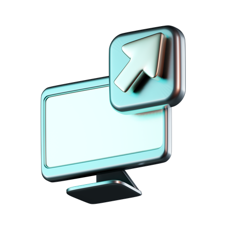 Computer Popup Link  3D Icon