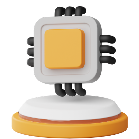 Computer Processor  3D Icon