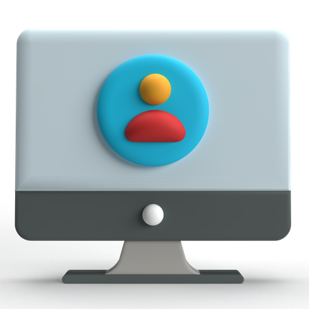 Computer Profile  3D Icon
