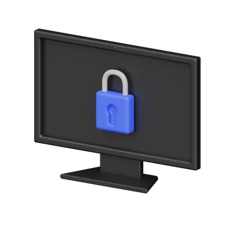 Computer Protection  3D Icon