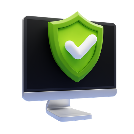 Computer Protection 3D Icon