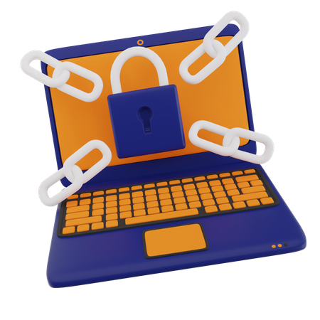 Computer Protection  3D Icon