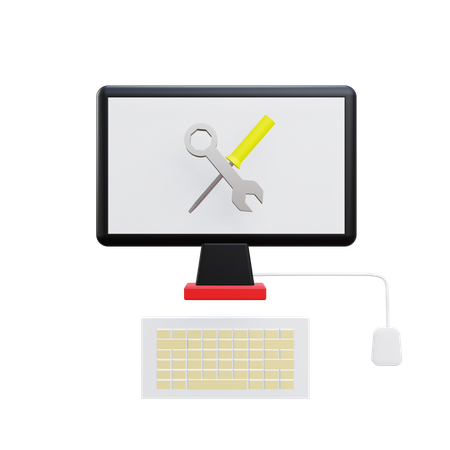 Computer Repair  3D Icon