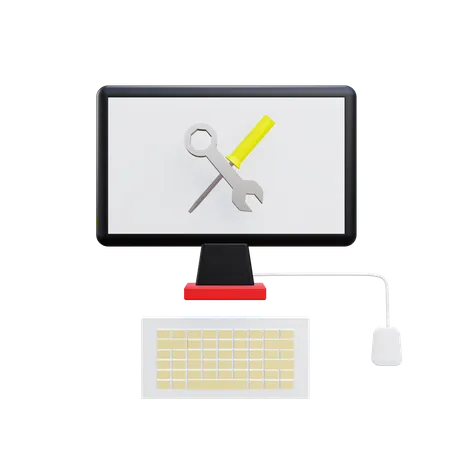 Computer Repair  3D Icon