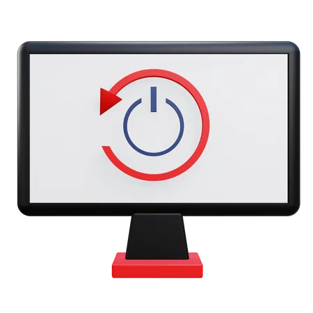 Computer Restart  3D Icon