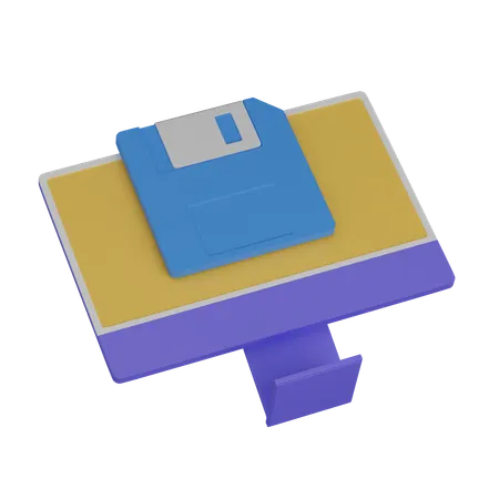 Computer save  3D Icon