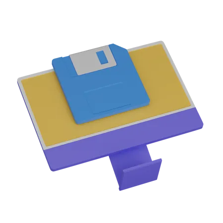 Computer save  3D Icon