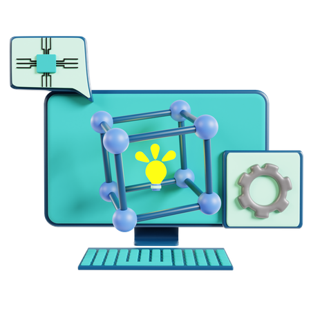 Computer Science  3D Icon