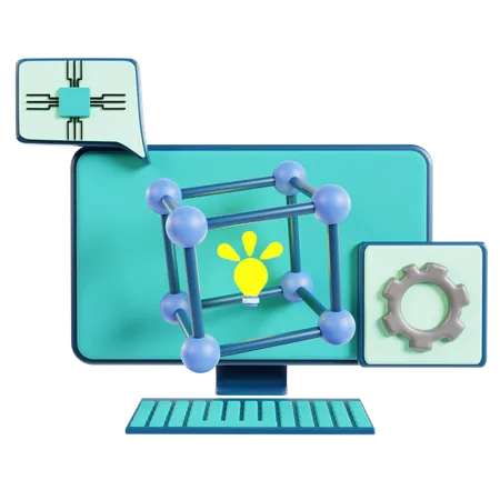 Computer Science  3D Icon