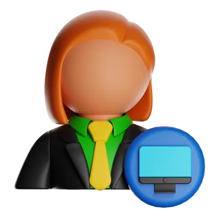 Computer Scientist  3D Icon
