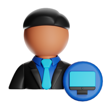 Computer Scientist  3D Icon