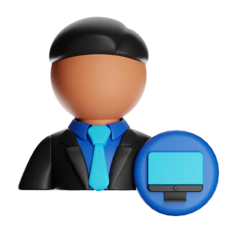 Computer Scientist  3D Icon