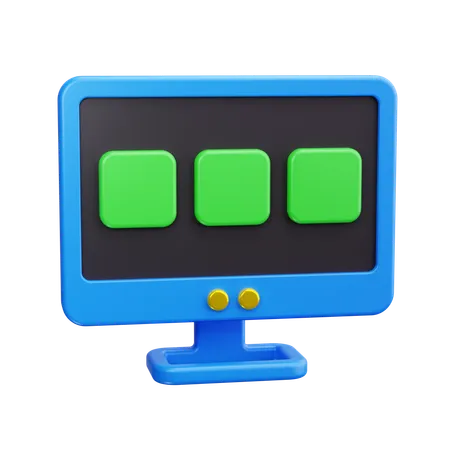 Computer screen  3D Icon