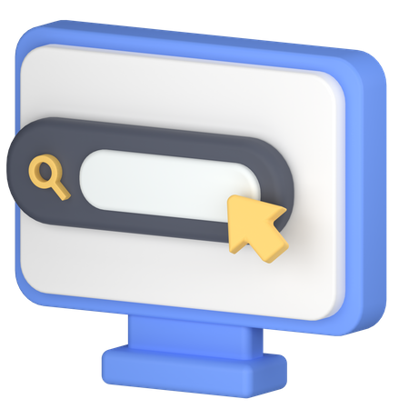 Computer search  3D Icon