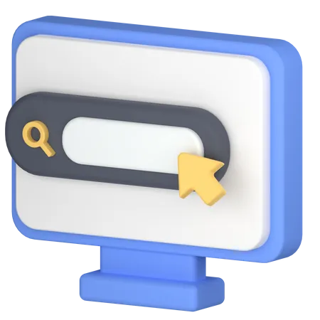 Computer search  3D Icon