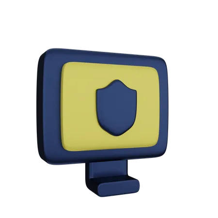 Computer Security  3D Icon