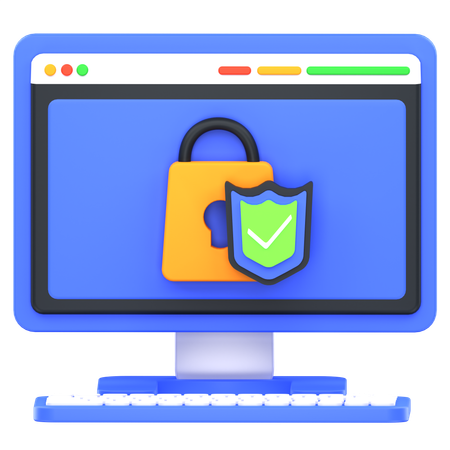 Computer Security  3D Icon