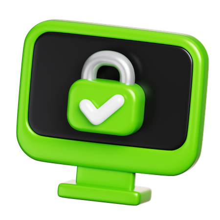 Computer Security  3D Icon