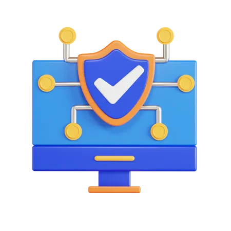 Computer Security  3D Icon