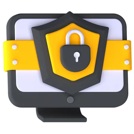 Computer Security  3D Icon