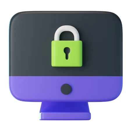 Computer Security  3D Icon