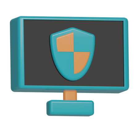 Computer Security  3D Icon