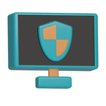 Computer Security  3D Icon