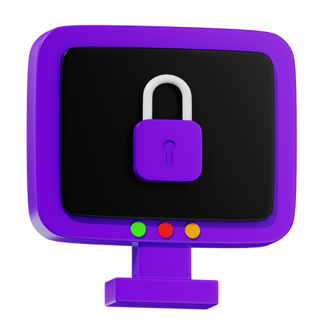 Computer Security  3D Icon